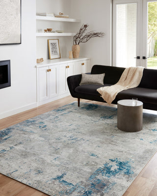 Loloi II Drift DRI-01 Pebble/Ocean Area Rug Room Scene Featured