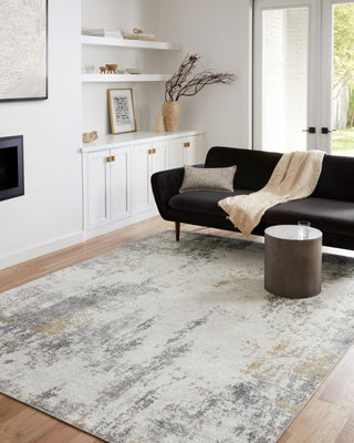 Loloi II Drift DRI-02 Ivory/Granite Area Rug Room Scene Featured