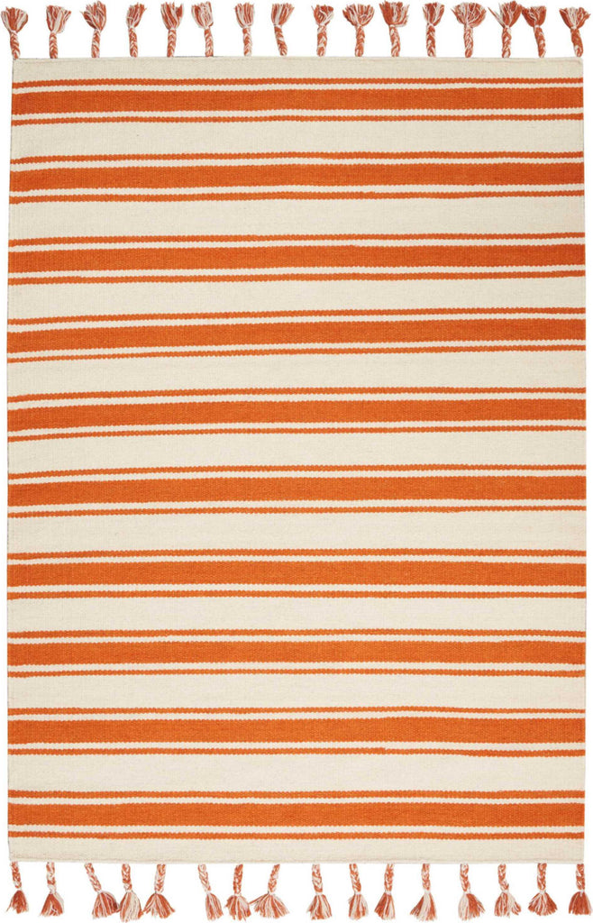 Nourison Rio Vista DST01 Ivory/Orange Area Rug
