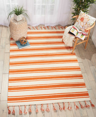 Nourison Rio Vista DST01 Ivory/Orange Area Rug