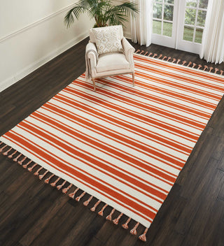 Nourison Rio Vista DST01 Ivory/Orange Area Rug