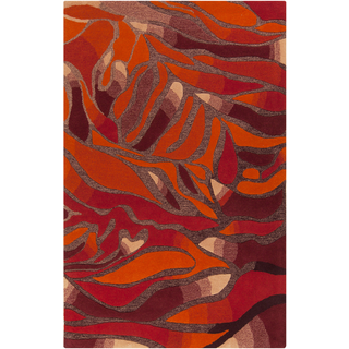 Surya Destinations DTN-50 Burgundy Area Rug by Malene B 5' x 8'