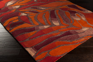 Surya Destinations DTN-50 Burgundy Hand Tufted Area Rug by Malene B 5x8 Corner