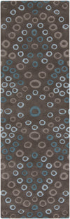Surya Destinations DTN-54 Charcoal Area Rug by Malene B 2'6'' x 8' Runner
