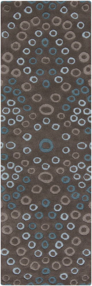 Surya Destinations DTN-54 Charcoal Area Rug by Malene B 2'6'' x 8' Runner