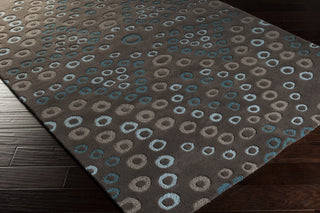 Surya Destinations DTN-54 Charcoal Hand Tufted Area Rug by Malene B 5x8 Corner