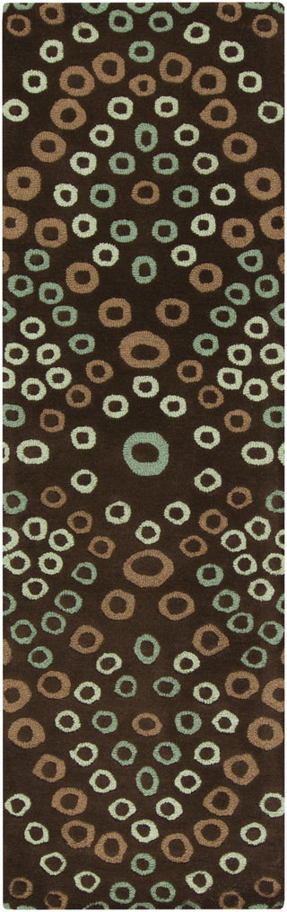 Surya Destinations DTN-55 Chocolate Area Rug by Malene B 2'6'' x 8' Runner