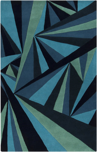 Surya Destinations DTN-63 Teal Hand Tufted Area Rug by Malene B 5' X 8'