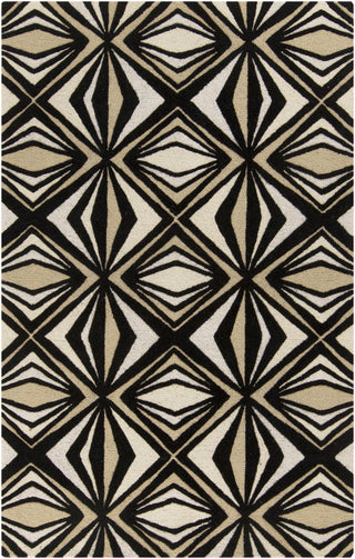 Surya Destinations DTN-65 Black Hand Tufted Area Rug by Malene B 5' X 8'