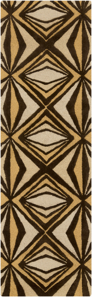 Surya Destinations DTN-66 Chocolate Area Rug by Malene B 2'6'' x 8' Runner