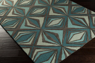 Surya Destinations DTN-67 Teal Hand Tufted Area Rug by Malene B 5x8 Corner