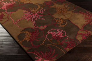 Surya Destinations DTN-69 Rust Hand Tufted Area Rug by Malene B 5x8 Corner