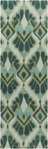 Surya Destinations DTN-73 Teal Hand Tufted Area Rug by Malene B 