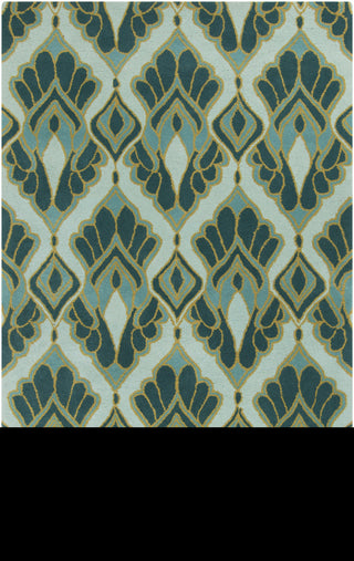 Surya Destinations DTN-73 Teal Area Rug by Malene B 5' x 8'