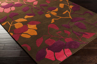 Surya Destinations DTN-74 Cherry Hand Tufted Area Rug by Malene B 5x8 Corner