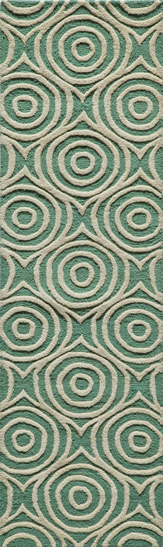 Momeni Dunes DUN-4 Teal Area Rug Closeup