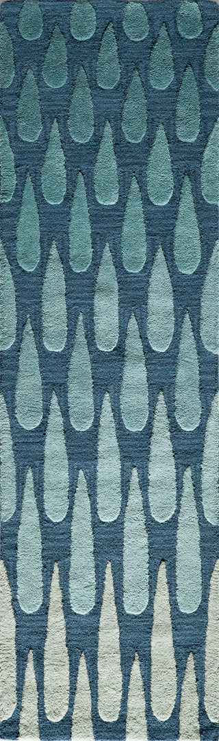 Momeni Dunes DUN-7 Blue Area Rug Runner