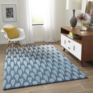 Momeni Dunes DUN-7 Blue Area Rug Room Scene Feature