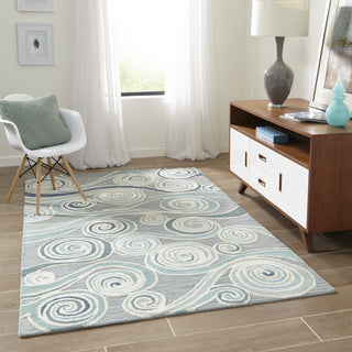 Momeni Dunes DUN-8 Light Blue Area Rug Detail Shot Feature