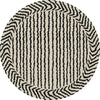 Surya Dwell C DWC-3001 Black Shag Weave Area Rug by DwellStudio 6' Round