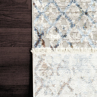 Dynamic Rugs Alea 1805 Taupe/Blue/Cream Area Rug Detail Image