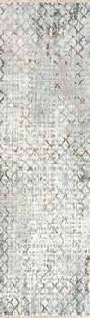 Dynamic Rugs Alea 1805 Taupe/Blue/Cream Area Rug Finished Runner Image