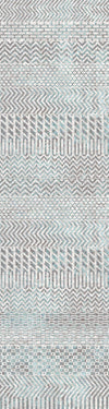 Dynamic Rugs Alea 1808 Taupe/Blue Area Rug Finished Runner Image