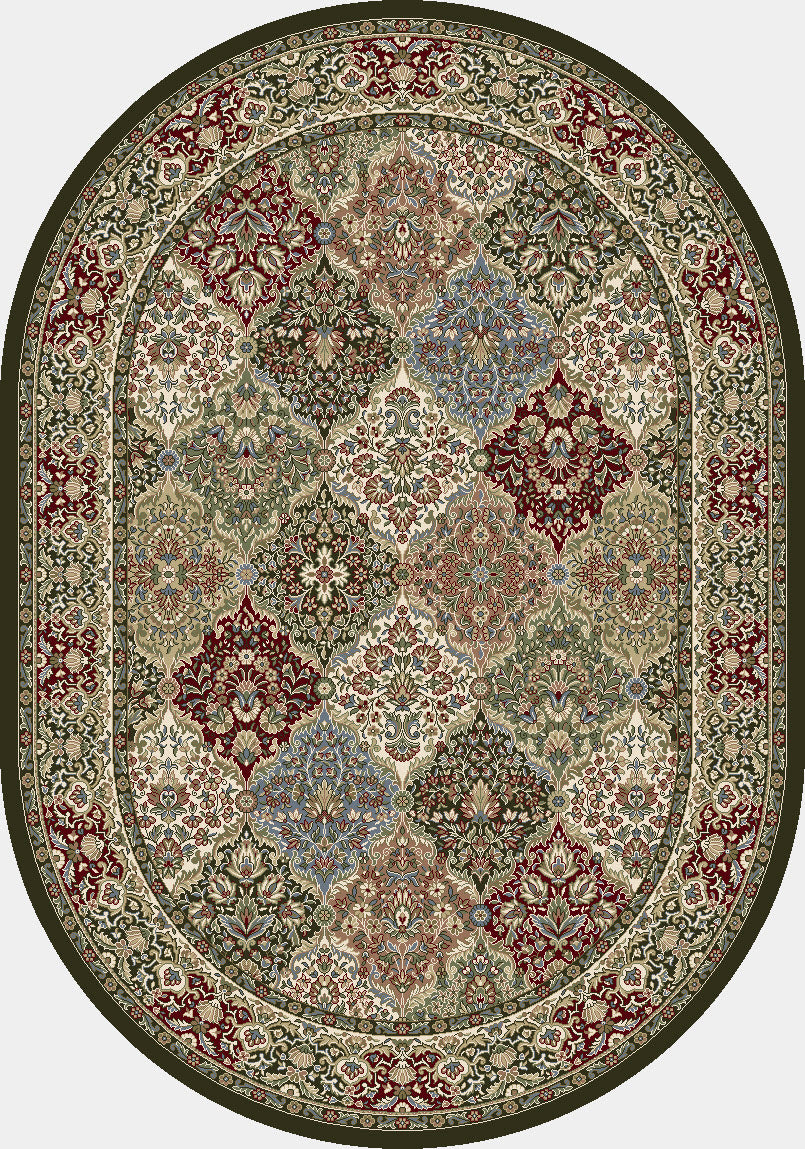 Dynamic Rugs Ancient Garden 57008 Multi Area Rug Oval Shot