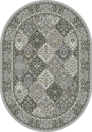 Dynamic Rugs Ancient Garden 57008 Cream/Grey Area Rug Oval Shot