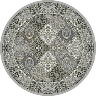 Dynamic Rugs Ancient Garden 57008 Cream/Grey Area Rug Round Shot