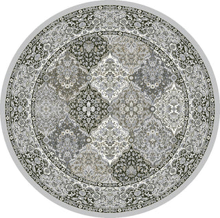 Dynamic Rugs Ancient Garden 57008 Cream/Grey Area Rug Round Image