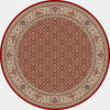 Dynamic Rugs Ancient Garden 57011 Red/Ivory Area Rug Round Shot