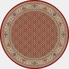 Dynamic Rugs Ancient Garden 57011 Red/Ivory Area Rug Round Shot