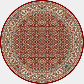 Dynamic Rugs Ancient Garden 57011 Red/Ivory Area Rug Round Shot