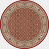 Dynamic Rugs Ancient Garden 57011 Red/Ivory Area Rug Round Image
