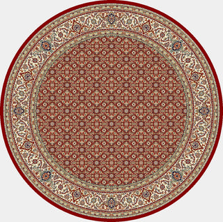 Dynamic Rugs Ancient Garden 57011 Red/Ivory Area Rug Round Image