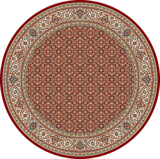 Dynamic Rugs Ancient Garden 57011 Red/Ivory Area Rug Round Image