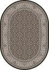 Dynamic Rugs Ancient Garden 57011 Black/Ivory Area Rug Oval Image