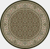 Dynamic Rugs Ancient Garden 57011 Black/Ivory Area Rug Round Image