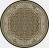 Dynamic Rugs Ancient Garden 57011 Black/Ivory Area Rug Round Image