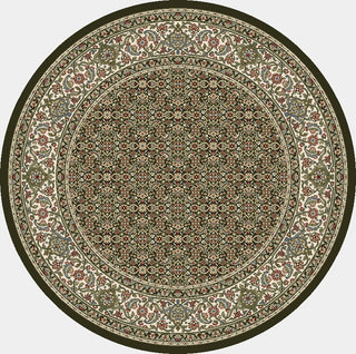 Dynamic Rugs Ancient Garden 57011 Black/Ivory Area Rug Round Image