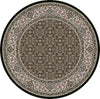 Dynamic Rugs Ancient Garden 57011 Black/Ivory Area Rug Round Image