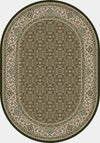 Dynamic Rugs Ancient Garden 57011 Black/Ivory Area Rug Oval Shot