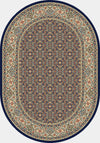 Dynamic Rugs Ancient Garden 57011 Navy Area Rug Oval Shot
