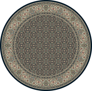 Dynamic Rugs Ancient Garden 57011 Navy Area Rug Round Image