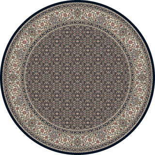 Dynamic Rugs Ancient Garden 57011 Navy Area Rug Round Image