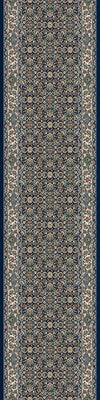 Dynamic Rugs Ancient Garden 57011 Navy Area Rug Roll Runner Image
