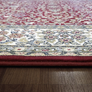 Dynamic Rugs Ancient Garden 57078 Red/Ivory Area Rug Detail Image