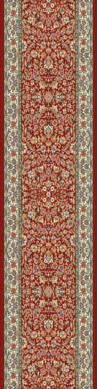 Dynamic Rugs Ancient Garden 57078 Red/Ivory Area Rug Roll Runner Image