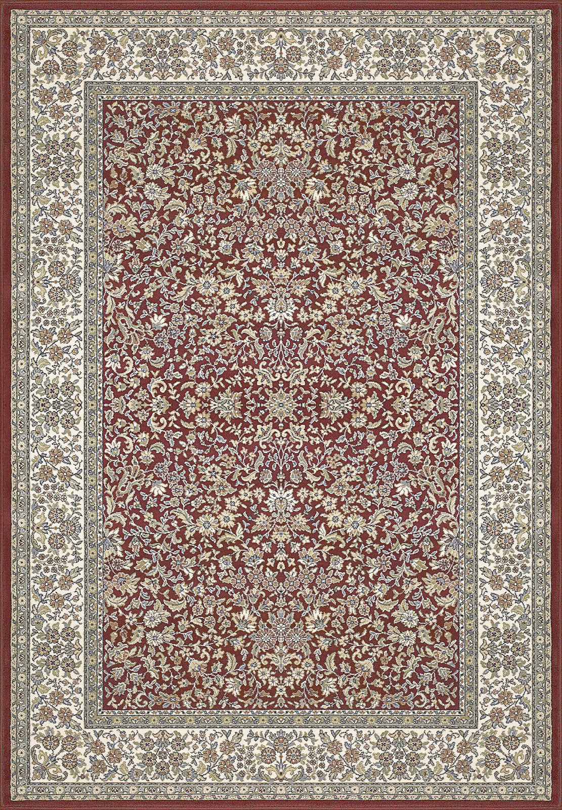 Dynamic Rugs Ancient Garden 57078 Red/Ivory Area Rug main image